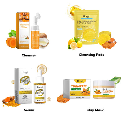 Turmeric Cleanser Dark Spot Remover Oil Control Facial Exfoliating Moisturizing Brightening Skin Care Kojic Acid Cleansing Pads